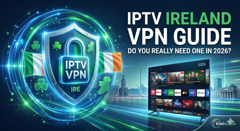 IPTV Ireland VPN guide showing secure streaming setup for Irish viewers 2026